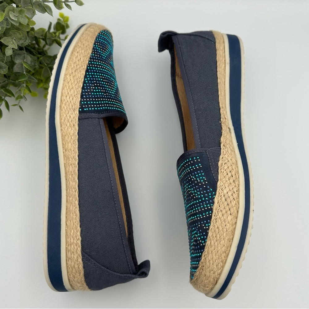 Naturalizer Women’s Davonville Blue Espadrille Confort Flats Shoes Size 12 - Picture 5 of 10
